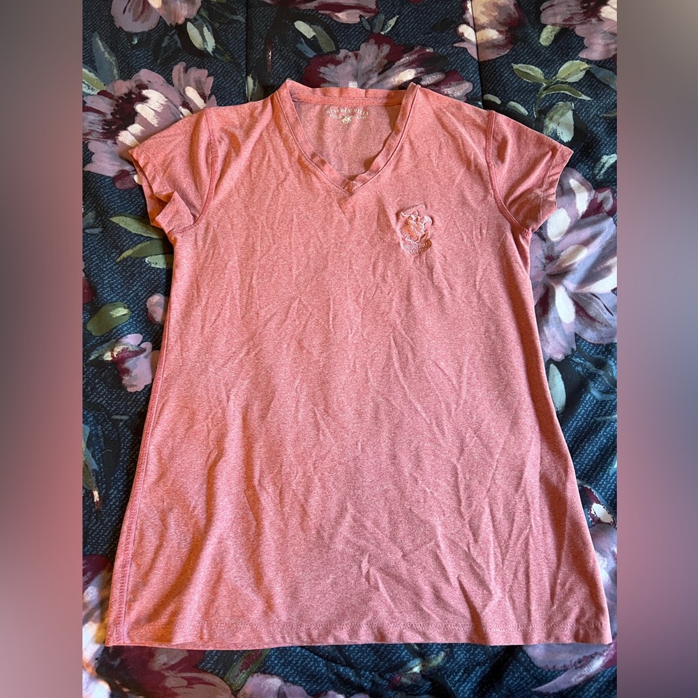 Beverly Hills Polo Club pink athletic v neck shirt. Used but good condition